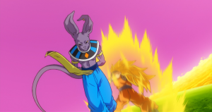 Bills é tão imensamente mais forte que Goku que é até surreal pensar que ao fim do filme Goku poderia tê-lo superado.