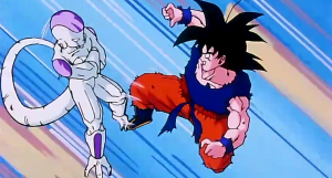 Piccolo, Vegeta e Freeza representam as três vezes que Goku lutou para salvar o mundo na série inteira. E Cell é uma mistura justamente desses três inimigos.
