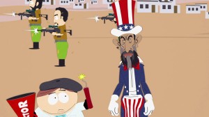 O episódio de South Park exibido logo após o atentado às torres gêmeas, foi basicamente o Cartman imitando o pernalonga para sacanear com o Bin Laden.
