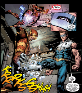 Captain Cold e Flash possuem uma relação baseada em respeito mútuo, onde Cold nunca arrancaria a perna do Flash dessa maneira.